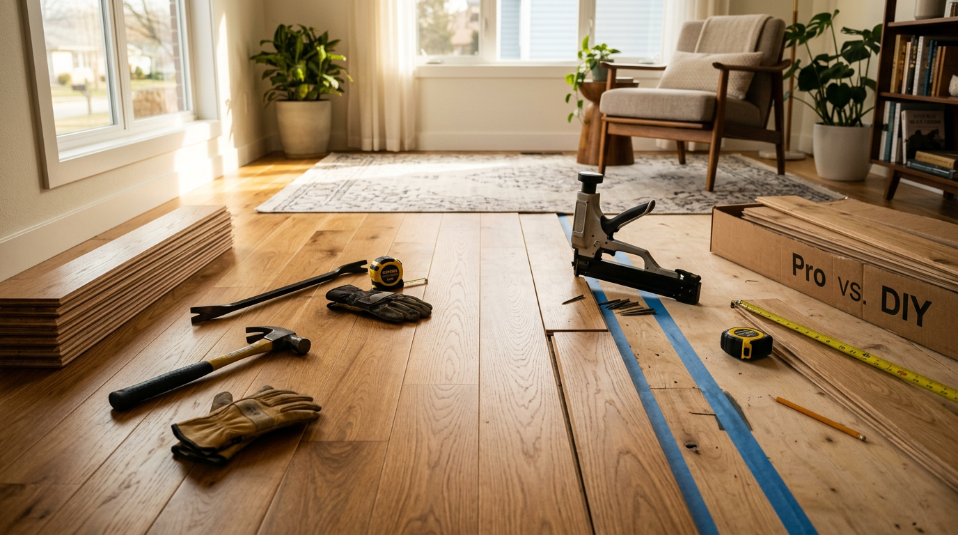 DIY vs Pro Hardwood Floors: What Really Saves You in 2026
