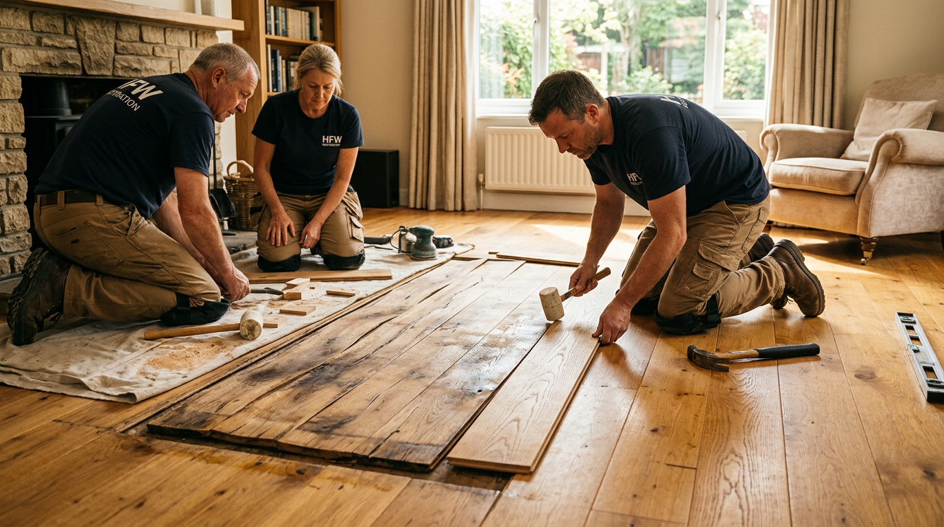 Repair Water-Damaged Hardwood Floors After Burst Pipes or Floods